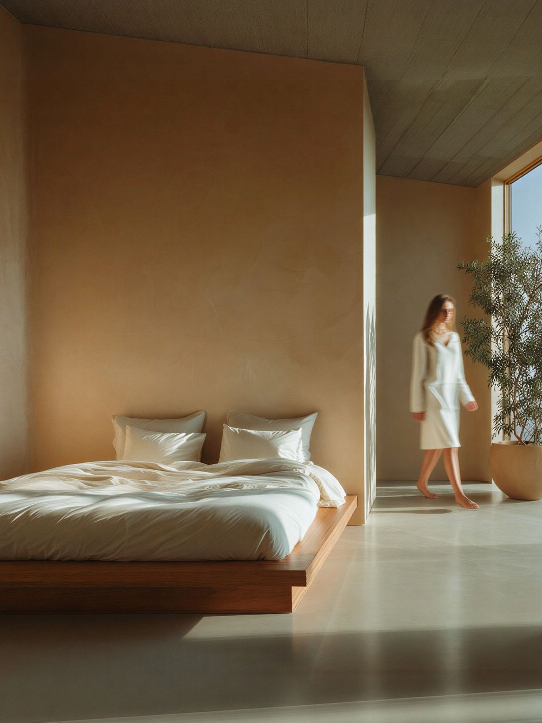 An independent inspector verifying a room on site
